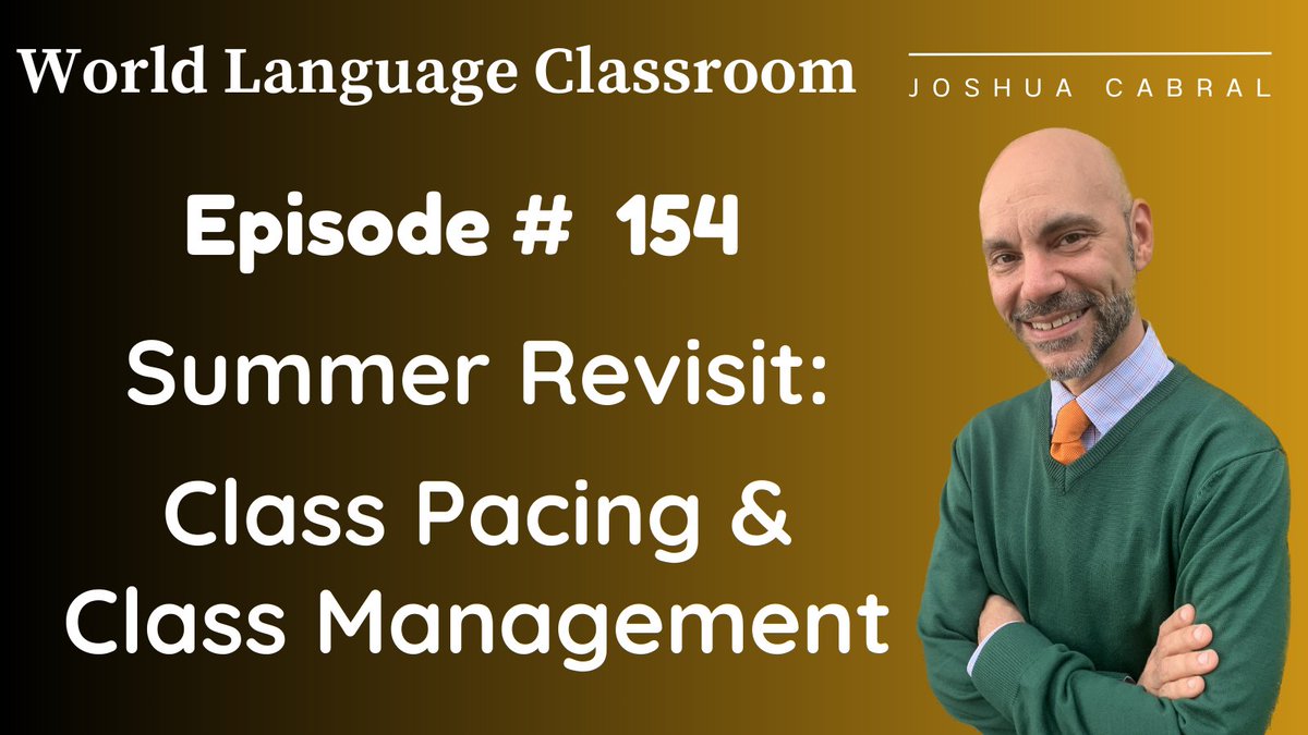 WLClassroom's tweet image. Summer Head Space episode revisiting class pacing and classroom management. #wlclassroompodcast
🎧➡️ podfollow.com/world-language…