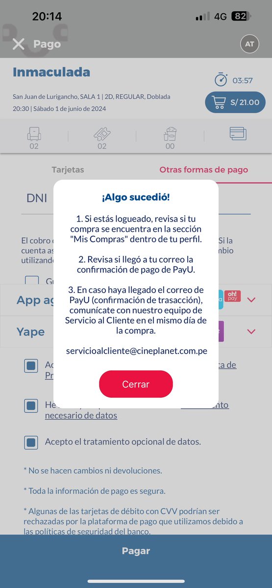 Aleixander1's tweet photo. @cineplanet Ayer intenté comprar unas entradas por más de 1 hora y no podía, que molestia en serio… https://t.co/VTXMNBz4jy