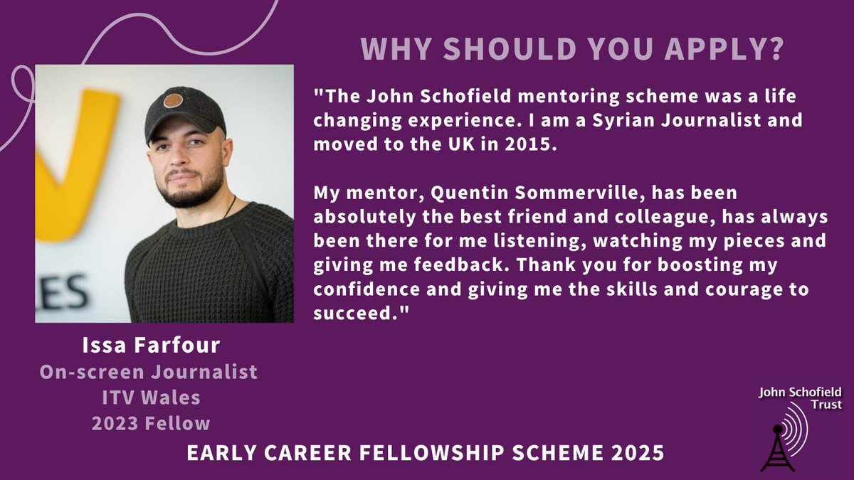 2023 Fellow @IssaFarfour shares his experience with the Early Career and Apprentice Fellowship scheme 👇 Applications close this Sunday 9th June at 23.59pm johnschofieldtrust.org.uk/face-to-face-m…