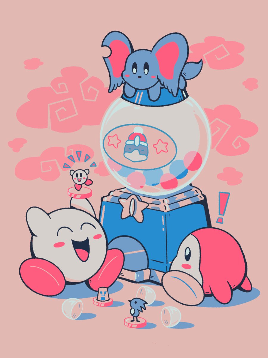 Here's my recent Collab with the amazing <a href="/vgfeather/">L.G. Plume</a> !!! They've done the original to the right, and I tried putting my own spin to it to the left! (Now available on theyetee today only, along with <a href="/MikotoAzure/">Mikoto</a> 's wonderful Kirby64 shirt!!!💖)