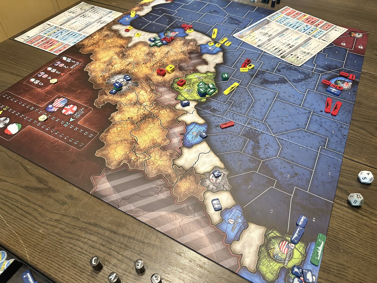 InvictaRexGames's tweet photo. And the allies hang on! 

Successful play test today working through our shipping lane mechanic on the new North Africa map. Come check out the new and improved Song for War: Mediterranean Theater maps at #OriginsGameFair this year! https://t.co/HyXbODhJEQ
