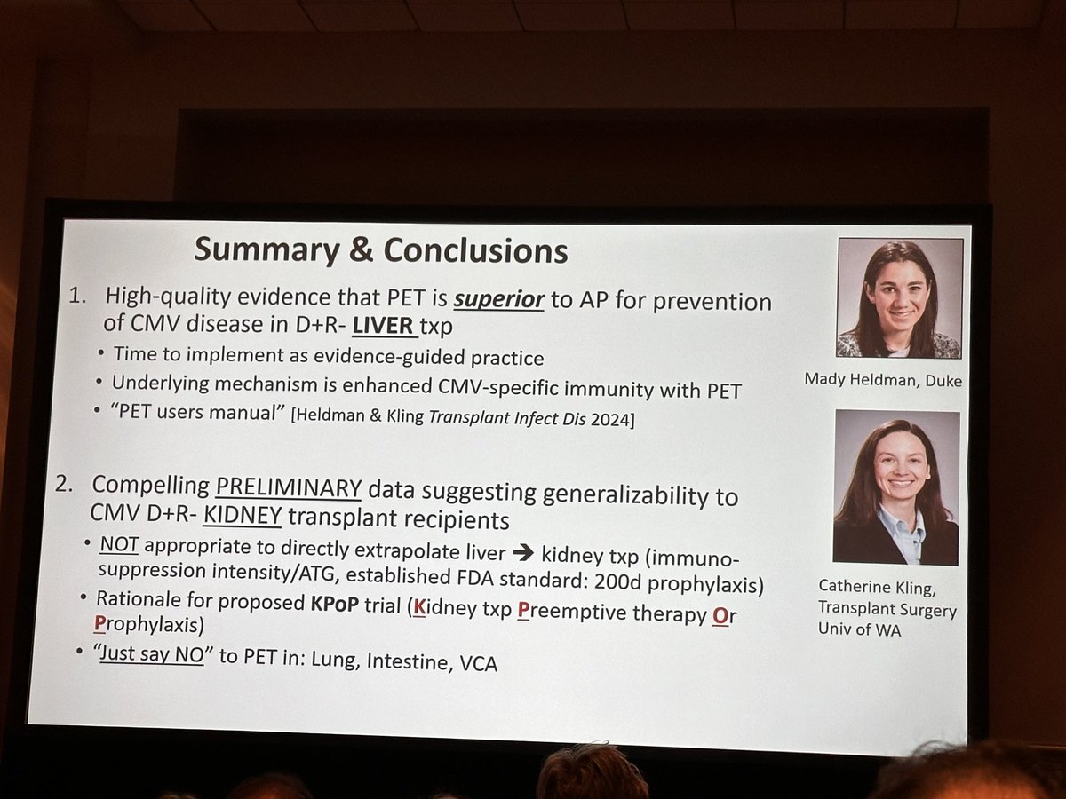 Patrick Tam (@tamckpatrick) on Twitter photo Fantastic and engaging debate on universal ppx v. PET for CMV D+/R- livers and kidneys by <a href="/AjitLimaye2/">Ajit Limaye</a> and <a href="/jschaenman/">Joanna Schaenman MD PhD</a> at #ATC2024Philly - shoutout to <a href="/MadyHeldman/">Madeleine Heldman, MD, MS (she/her)</a> <a href="/DukeAdultID/">Duke Infectious Diseases</a> #TxID what’s your strategy? #MaybeAskThePatient Fantastic and engaging debate on universal ppx v. PET for CMV D+/R- livers and kidneys by <a href="/AjitLimaye2/">Ajit Limaye</a> and <a href="/jschaenman/">Joanna Schaenman MD PhD</a> at #ATC2024Philly - shoutout to <a href="/MadyHeldman/">Madeleine Heldman, MD, MS (she/her)</a> <a href="/DukeAdultID/">Duke Infectious Diseases</a> #TxID what’s your strategy? #MaybeAskThePatient