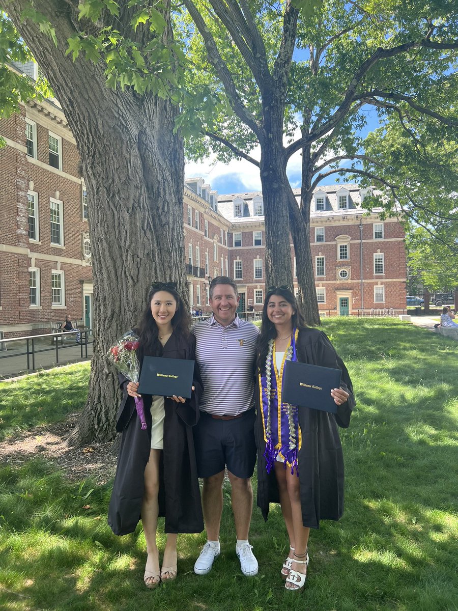 As sad we are that their time at <a href="/WilliamsCollege/">Williams College</a> has come to an end, we’re even more excited for their future! 💜💛

Tianyi &amp; Aishvarya, congratulations, and thank you for everything! We’ll greatly miss you! 🎓🐮
 
#climbhigh #Williams2024 #EphAlum #AlwaysAnEph  <a href="/EphSports/">Williams College Ephs</a>