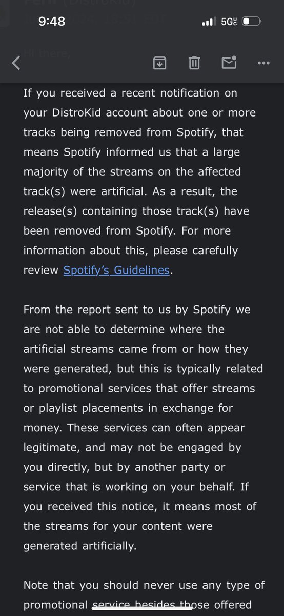 jayP1388's tweet photo. @Spotify @DistroKid 
Need this solved spotify and distrokid 
Stop scamming your artist and accusing them of fake streaming with no proof whatsoever. https://t.co/7lkoMJc6Au