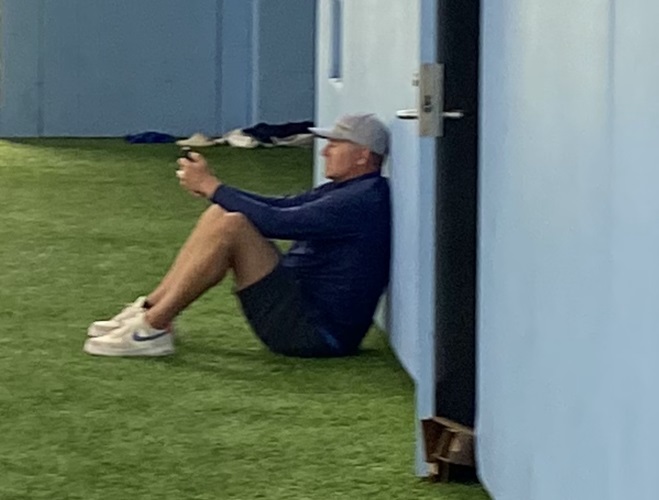 Kirk Herbstreit is at #UNC's football camp today

Photos courtesy of our @Bryant_Baucom02 who is covering camp for us today. Note that he's talking to #TarHeels QB coach/OC Chip Lindsey in one of the photos.