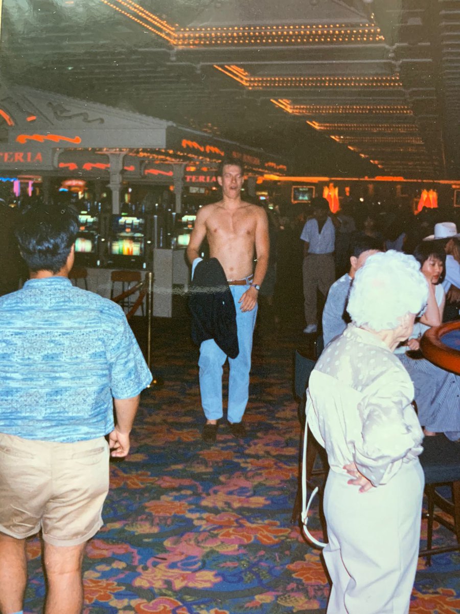 GregFBT's tweet photo. Couple bday blaasts! Thx boys!! The first one where it all began
#FirstVegasTrip #LostMyShirt #HockeyHair #Mullet https://t.co/4W5wNIcwVN