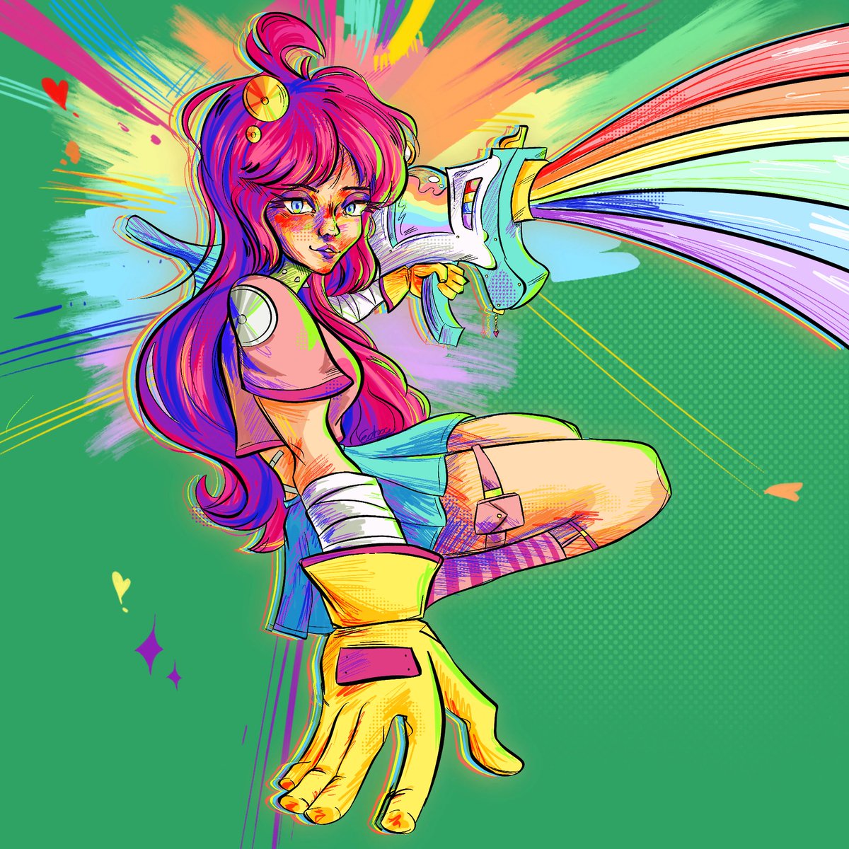 echooyy's tweet photo. fan art for Hyper Rainbow Gun by @PredatorMsc :D https://t.co/xgD2e3Qph0