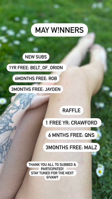 May Giveaway &amp; Raffle Winners❤️! Thank you to everyone who subbed and participated! 🥹😏  If you missed