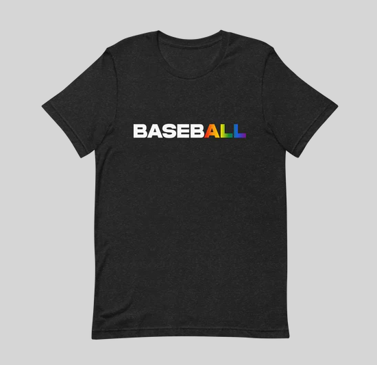PitcherList's tweet photo. Baseball deserves to be enjoyed by everyone.

100% of all proceeds go to the Human Rights Campaign.

Let's make sure no one feels excluded for being who they are. Show your support today. #BasebALL

Links to all sizes below 👇 https://t.co/NT6fvOeevh