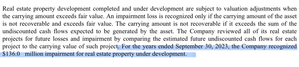 JolTrades's tweet photo. $GGEI This is HUGE.  Long post here, but read it all to fully understand what appears to be happening.

IMO, these are the details that will send the stock price back up to $1-2.  I believe it’s the big reason they are doing the reorganization/merger…
The past couple years, they had significant impairment loss, $136M.  BUT, they appear to be bringing that value back on the books through “impairment reversal.”

Read the note by the auditor… “there was significant judgement made by management estimating the discount rate and discounting period”.  It seems they were trying to accelerate the loss at extreme discounts, SO THAT when economic situation in China turned positive for real estate, they could gain back that value on the books.

Now here’s the interesting part…you can ONLY have impairment reversal under IFRS accounting, not US GAAP.  It’s literally the first bullet point they call out regarding certain rules they would be exempt from by becoming a BVI holding company.

So what does this mean?…well, I believe they will complete the reorganization/merger within the next month to adopt these changes.  Their year end is September 30…so the annual report is due by end of 2024.  Their goal is likely to show that impairment reversal on the 10K, which means the stock price could likely rise all the way to the end of year…and retail wouldn’t know why unless they pieced together these details from filings ahead of time.

This is ONE of the big reasons why I am so bullish on this stock.  I’m trying to point out all these details early so people can make their own decision if they think there is an opportunity to catch a big run here.  I believe this runs for another 6 months, to the end of the year.