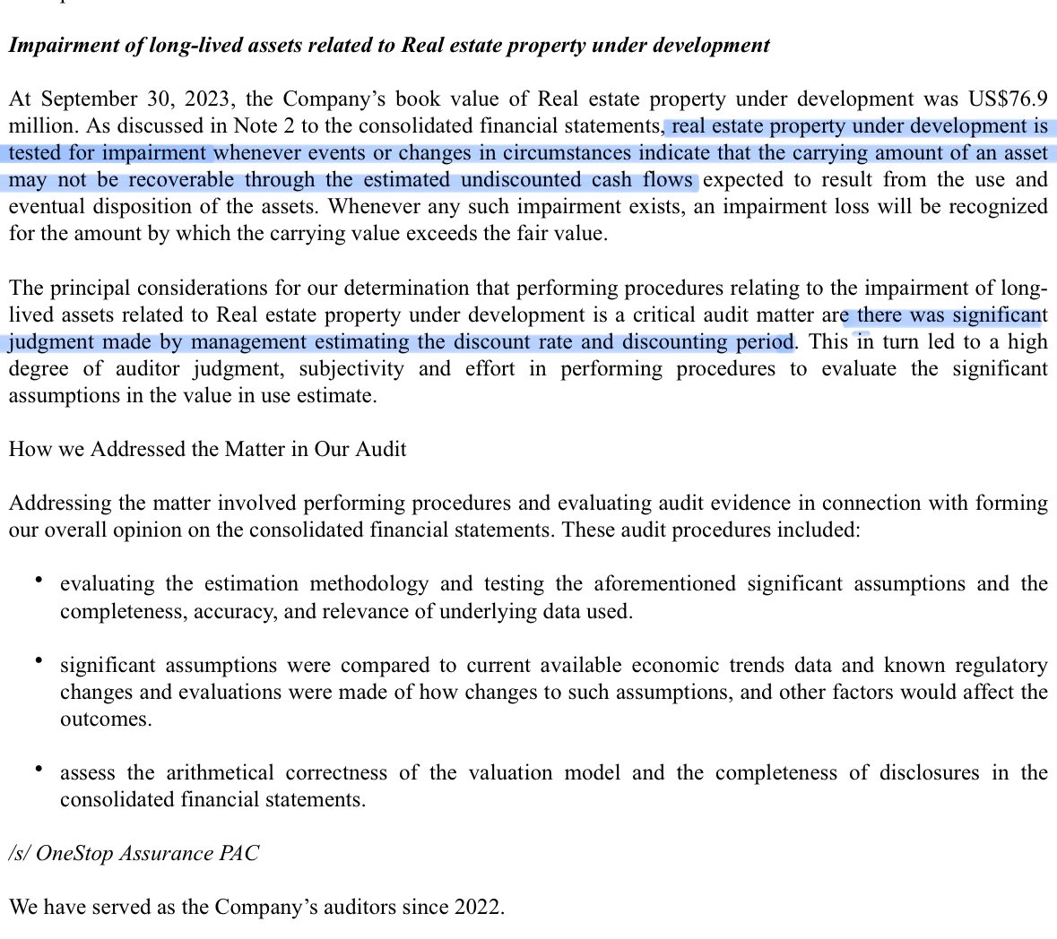 JolTrades's tweet photo. $GGEI This is HUGE.  Long post here, but read it all to fully understand what appears to be happening.

IMO, these are the details that will send the stock price back up to $1-2.  I believe it’s the big reason they are doing the reorganization/merger…
The past couple years, they had significant impairment loss, $136M.  BUT, they appear to be bringing that value back on the books through “impairment reversal.”

Read the note by the auditor… “there was significant judgement made by management estimating the discount rate and discounting period”.  It seems they were trying to accelerate the loss at extreme discounts, SO THAT when economic situation in China turned positive for real estate, they could gain back that value on the books.

Now here’s the interesting part…you can ONLY have impairment reversal under IFRS accounting, not US GAAP.  It’s literally the first bullet point they call out regarding certain rules they would be exempt from by becoming a BVI holding company.

So what does this mean?…well, I believe they will complete the reorganization/merger within the next month to adopt these changes.  Their year end is September 30…so the annual report is due by end of 2024.  Their goal is likely to show that impairment reversal on the 10K, which means the stock price could likely rise all the way to the end of year…and retail wouldn’t know why unless they pieced together these details from filings ahead of time.

This is ONE of the big reasons why I am so bullish on this stock.  I’m trying to point out all these details early so people can make their own decision if they think there is an opportunity to catch a big run here.  I believe this runs for another 6 months, to the end of the year.