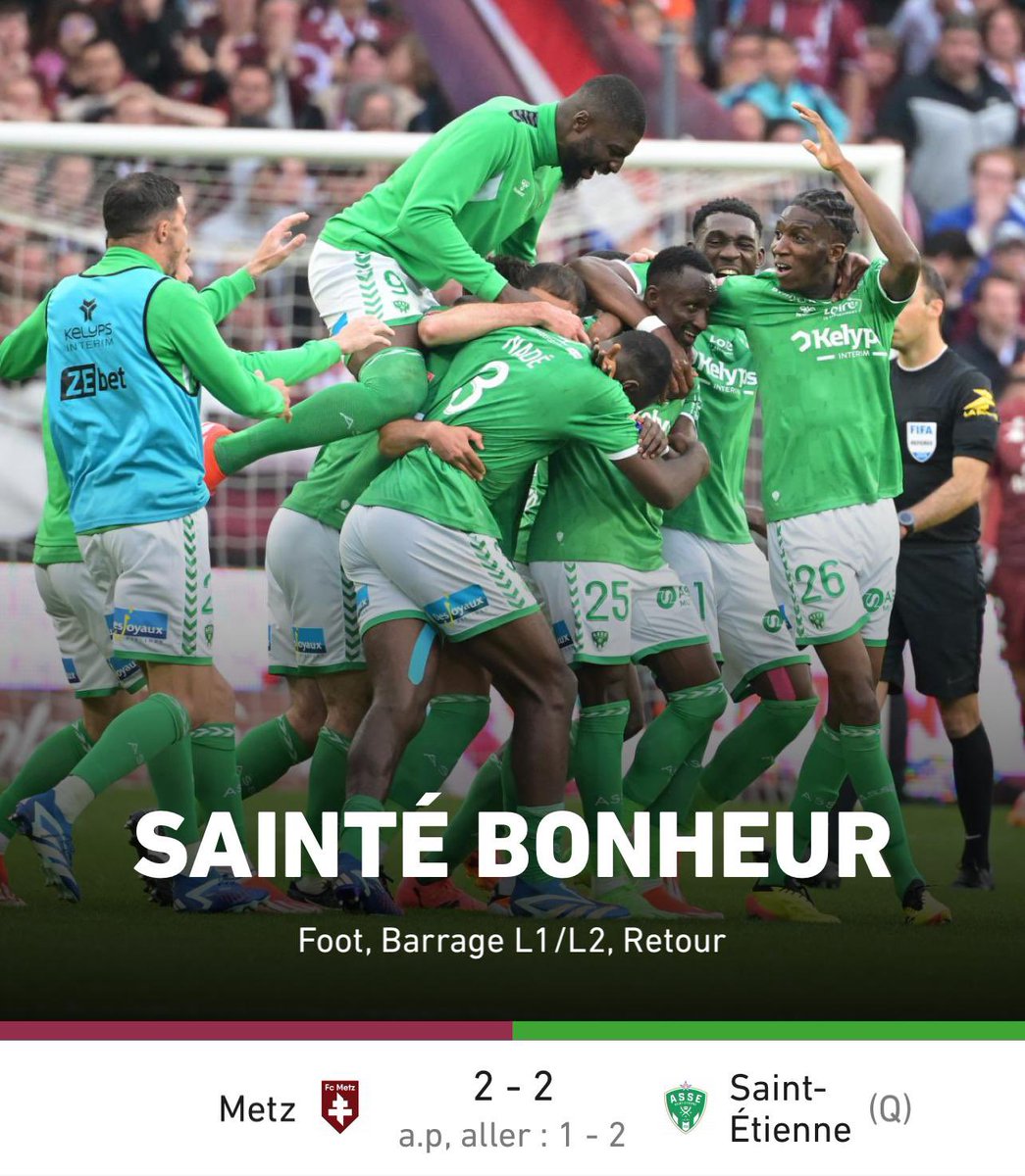Bravo à l’ASSE pour son retour en L1!! 👏🏻 Vivement la fête des voisins ! LY-ON-NAIS ! 😜#olympiquelyonnais #ol #ligue1 #foot #asse