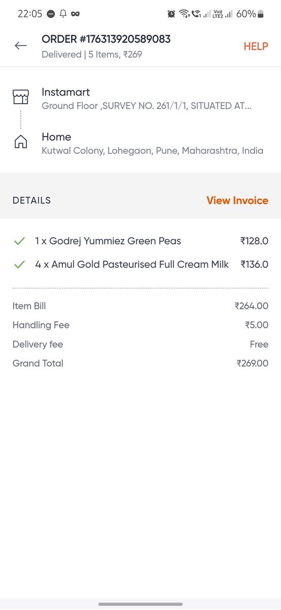 Valtaoi02's tweet photo. I ordered 4 milk, received only 3, and despite clear evidence, you’re denying a refund or redelivery. As a Swiggy One member with 3 recent orders totaling ₹783 in this week, why would I cheat for ₹34? Pathetic customer support! I will escalate this issue to the consumer forum. https://t.co/o6fXynRdlA