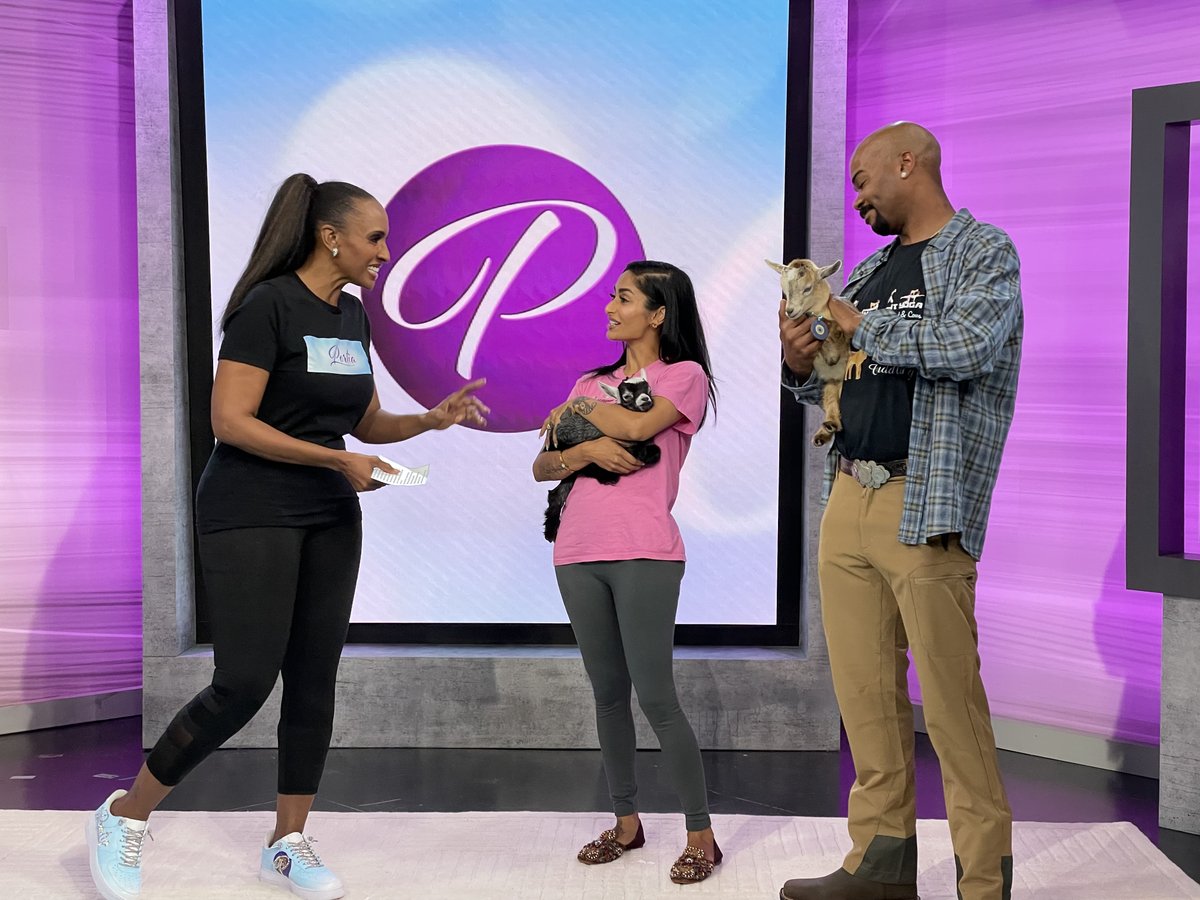 FOX5Atlanta's tweet photo. TODAY at 1 on an all-new @PortiaTVShow, @PortiaFOX5 talks with a husband-and-wife duo who created a wellness farm to help people destress with the help of baby cows and mini goats.
#ShiftingMindsets
#PortiaTVShow https://t.co/hhK4Ml2ypi