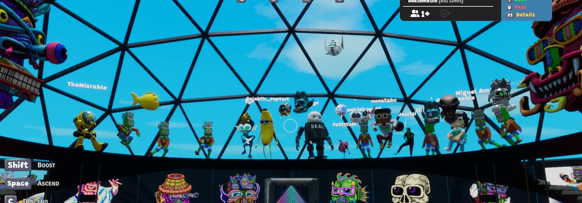 Wow, that was an absolute banger of a time!

Thank you everyone who came out to our first @Nifty_Island game event. Lots of people got free avatars, guns, swords, 3D assets!

We will sharing some more videos / photos soon!

We plan to do more events in the future!

Niceness!