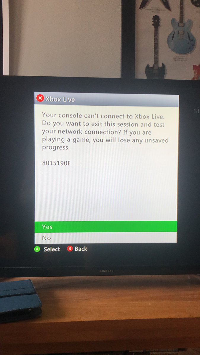 dapify_'s tweet photo. @Xbox @XboxSupport please help. The Xbox 360 xbox live service is not working for me. I am connected to the internet however I keep receiving the same error message every time I try to sign into Xbox live with my account. I think the servers may be down.
Error code: 8015190E https://t.co/pPha43pGAn