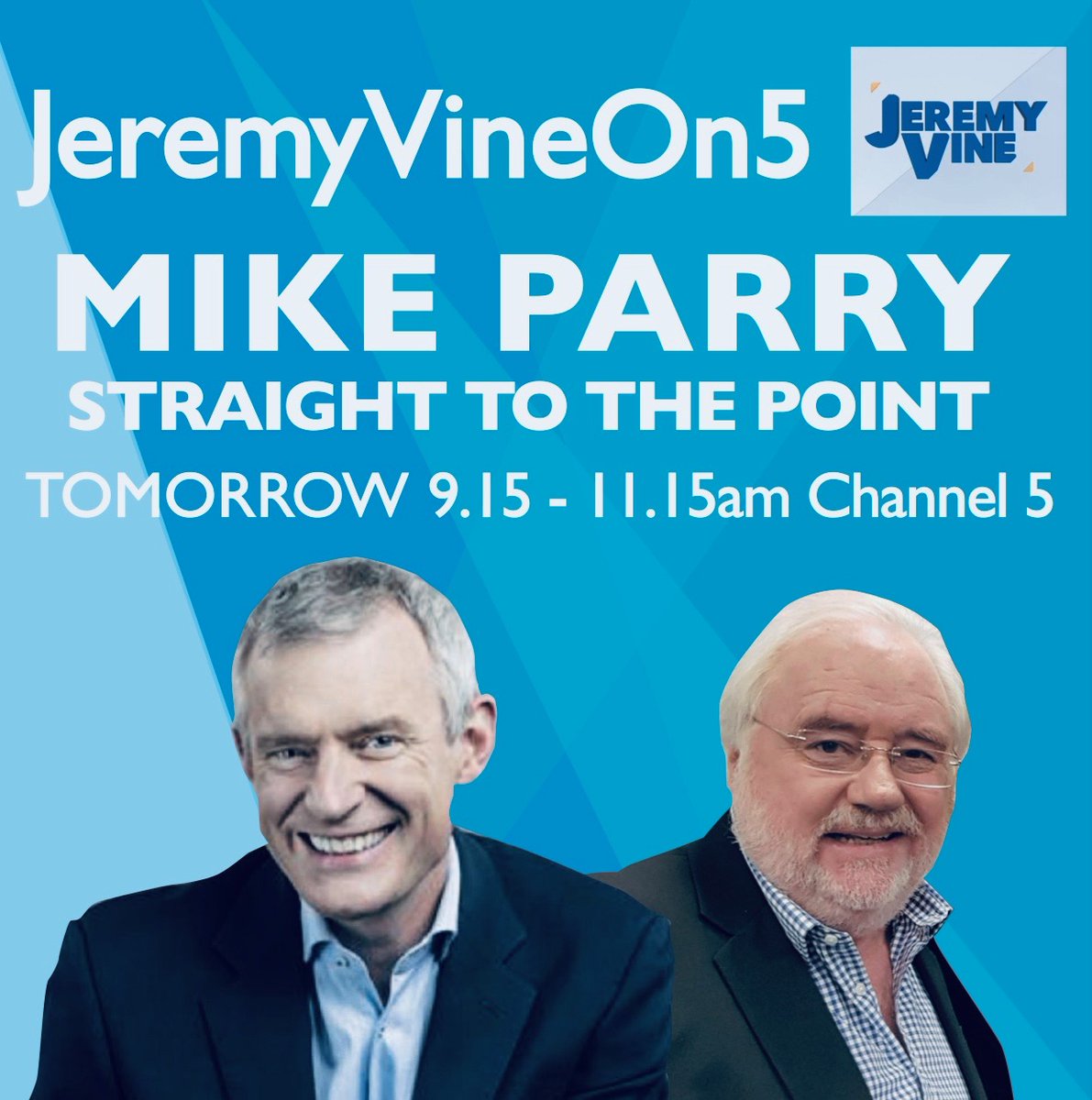 OK FOLKS .. What a way to kick off the week .. I'm delighted to be joining @theJeremyVine tomorrow morning to get stuck into all the subjects that shape our lives .. Join us at 9.15am @JeremyVineOn5 @channel5_tv @ITNProductions 🖥 🎤 ...