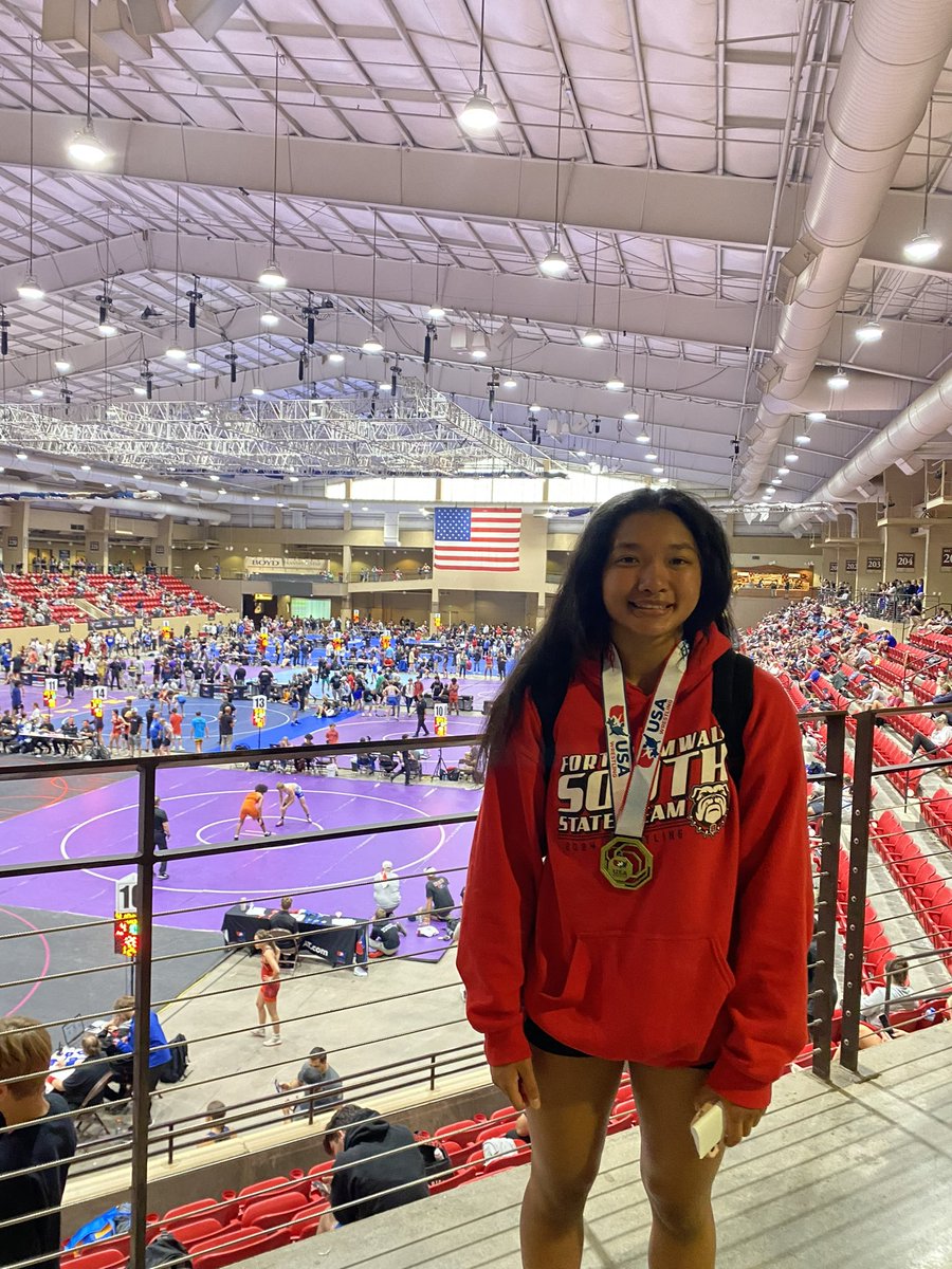 Jena Gumahin is the 18u 130 lbs USA Wrestling Southern Plains Region Champ! She tech-falled every opponent which included a🥉 from NE, a🥈 from OK and a 🥇 from KS!