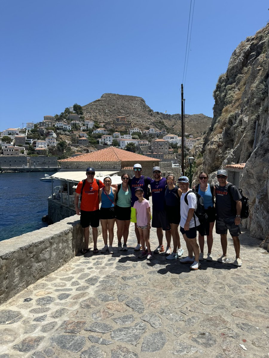 HobartLacrosse's tweet photo. Day 3: ➡️ The Statesmen traveled to Tolo, Greece! Stopped at the Corinth Canal on the way! We were able to have some down time, explore the town &amp; swam in the Mediterranean! Day 4: ➡️ We traveled by bus to Ermioni then hopped on a water taxi that took us to the island, Hydra! https://t.co/dXts1yYijZ