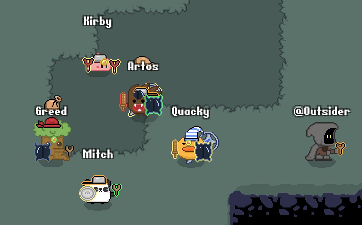 _skullbox's tweet image. Nice gang, ready to defeat a powerful Necro bear #pixelart @bluesagagame