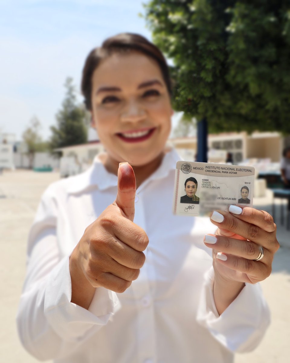 CinthiaTeniente's tweet photo. Llegó el #2deJunio y he ejercido mi derecho al voto con la esperanza de construir un futuro mejor para #Villagrán. Cada voto cuenta. Que nadie se quede sin participar, es momento de cambiar la historia juntas y juntos.

¡EL PODER está en manos DEL PUEBLO! https://t.co/UMWGV7LQ9C
