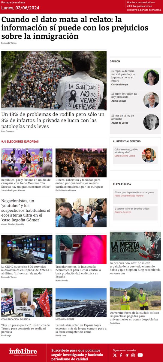 La portada de mañana en @_infoLibre: infolibre.es/portada/03-06-… Hazte socia o socio: usuarios.infolibre.es/hazte_socio/