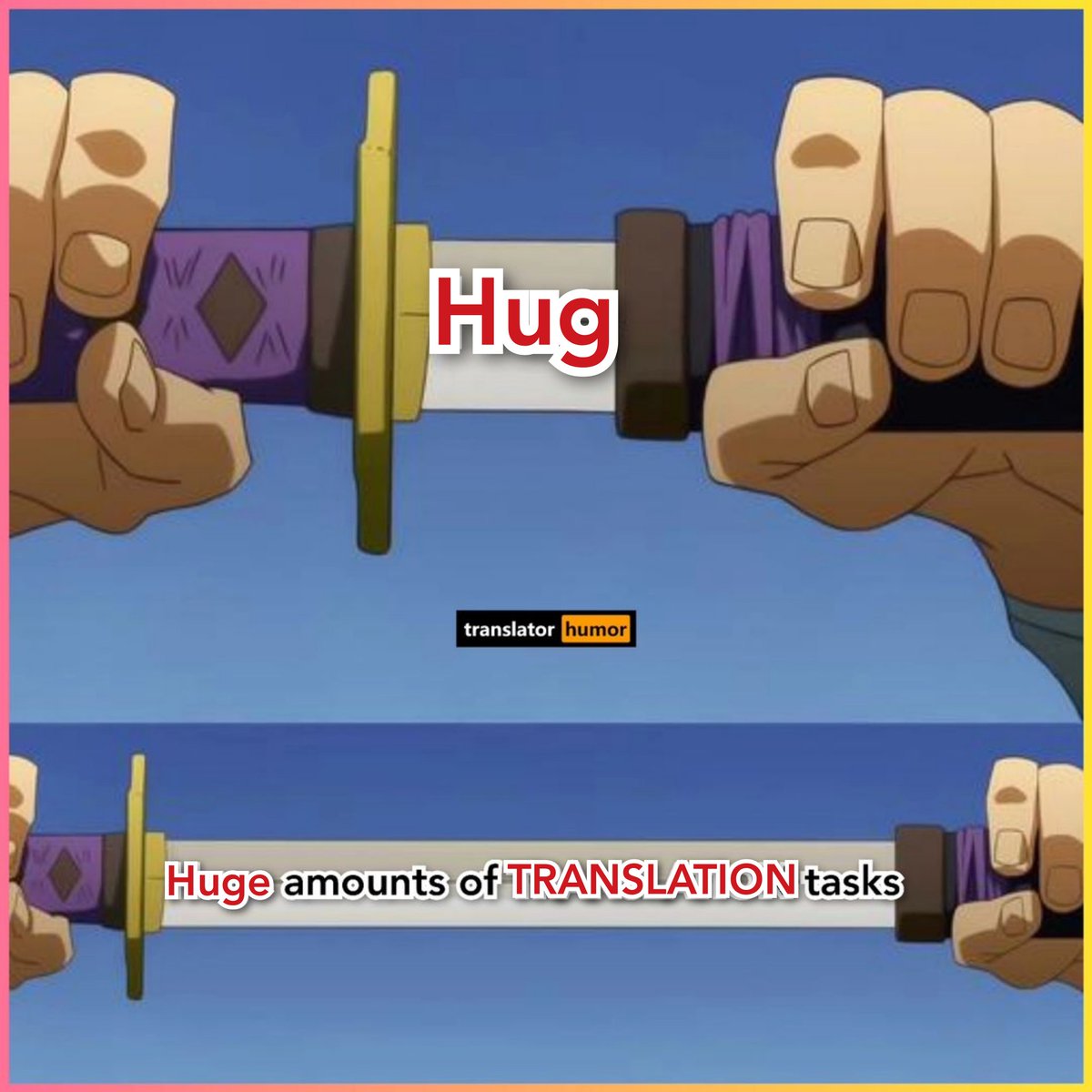 #TRANSLATOR:  I need a HUG. 🥱

#translatorhumormemes #interpreter #translation #translators #interpret #translate #translating #interpreting #translations #interpreters #postedit #translationstudies #переводчик #polyglot #copywriting #tercüman #language #contentcreator #переводы