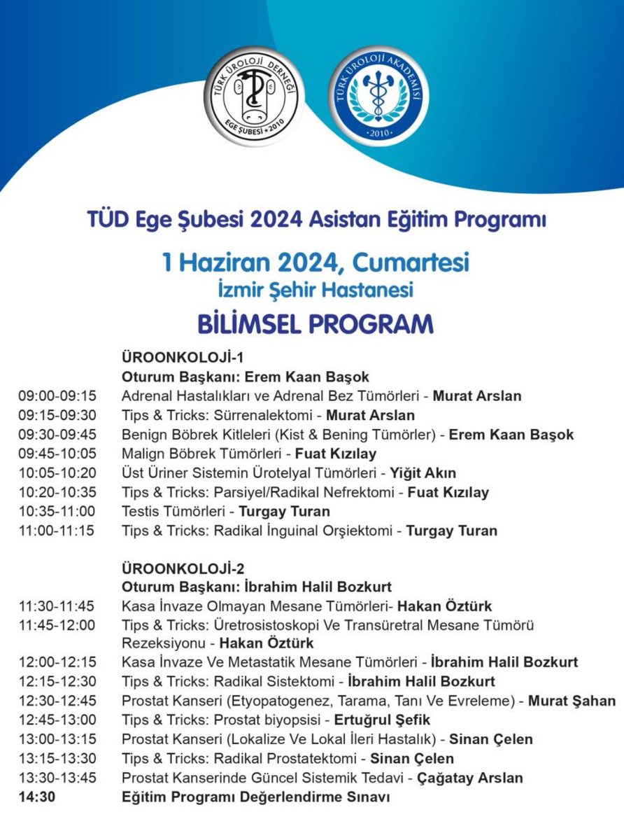 Prof.Dr.Murat Arslan (@profmuratarslan) on Twitter photo This year’s last meeting of the Turkish Urology Association Aegean Branch Assistant #Training Programme #Urooncology was successfully held at #Izmir City Hospital.
@uroturk1 <a href="/izmirsehirhst/">İzmir Şehir Hastanesi</a> #türkürolojiderneği #türkürolojiakademisi #üroloji #üroonkoloji This year’s last meeting of the Turkish Urology Association Aegean Branch Assistant #Training Programme #Urooncology was successfully held at #Izmir City Hospital.
@uroturk1 <a href="/izmirsehirhst/">İzmir Şehir Hastanesi</a> #türkürolojiderneği #türkürolojiakademisi #üroloji #üroonkoloji