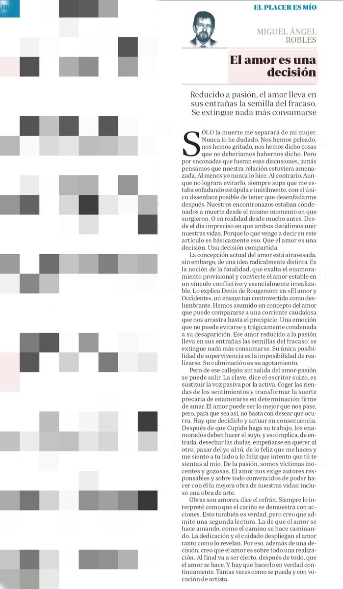 El amor es una decisión compartida.