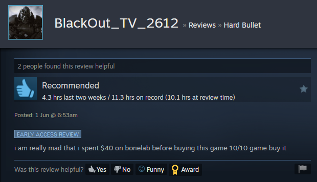 GexagonVR's tweet image. #ReviewOfTheWeek

No hate to other games and studios. Every experience is valid, and we are glad that you've checked out ours.