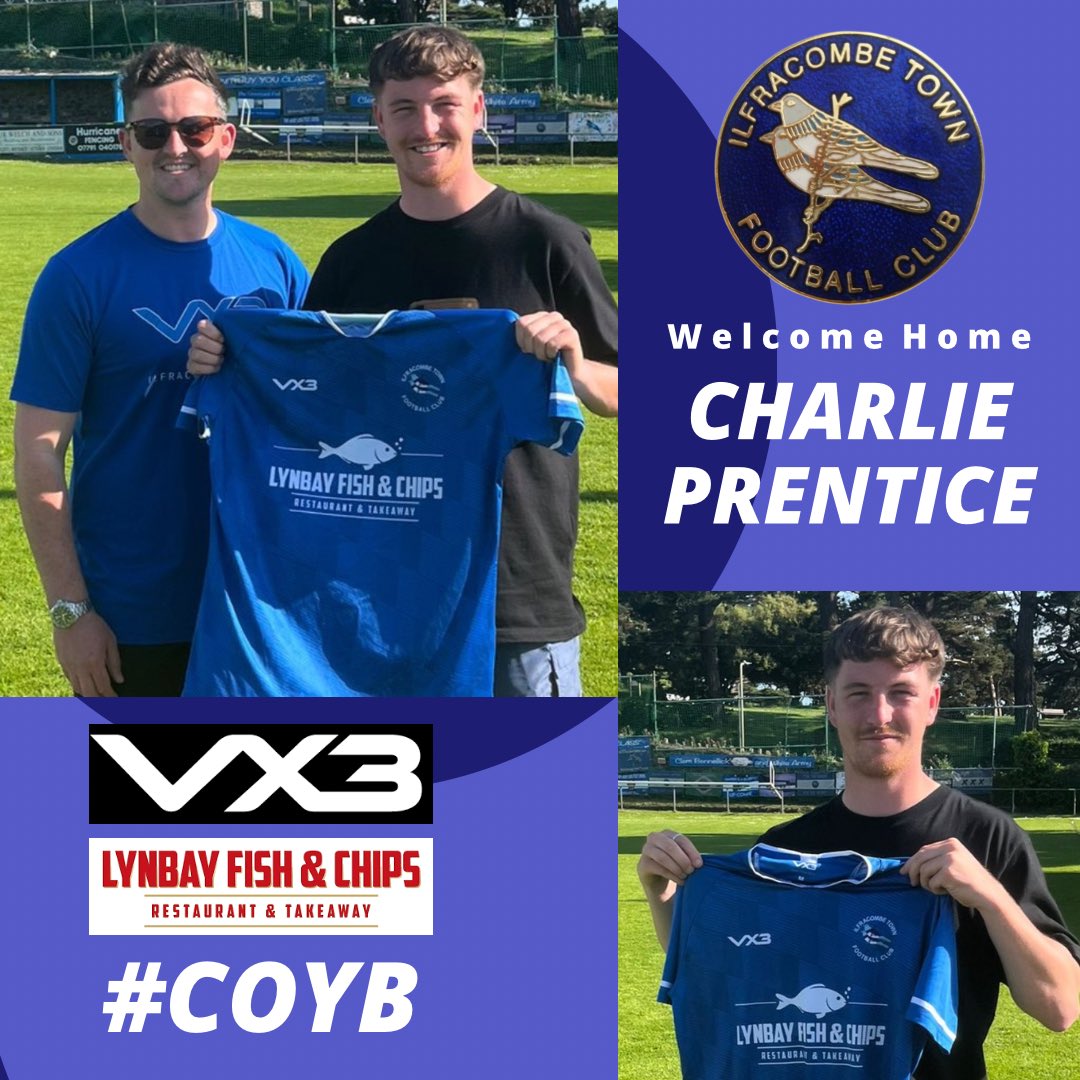 𝐋𝐨𝐨𝐤 𝐰𝐡𝐨 𝐢𝐬 𝐛𝐚𝐜𝐤 𝐢𝐧 𝐛𝐥𝐮𝐞! 🤝

The club is thrilled to announce the return of midfielder 𝐂𝐡𝐚𝐫𝐥𝐢𝐞 𝐏𝐫𝐞𝐧𝐭𝐢𝐜𝐞. 

Ilfracombe 𝐁𝐨𝐫𝐧 and 𝐁𝐫𝐞𝐝.

‘Chizzy’ becomes the clubs first signing of the summer 💙