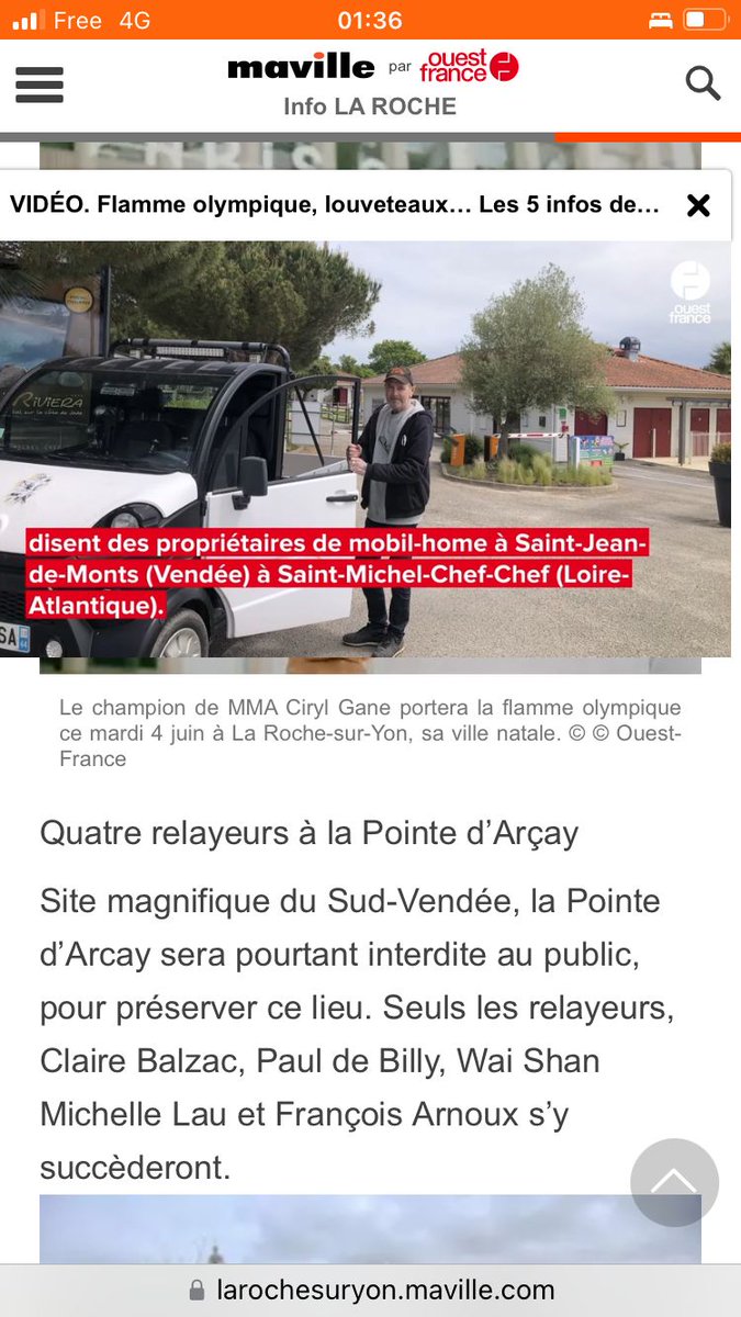 Très heureux de porter la flamme ce mardi 4 juin après-midi en Vendée. Un énorme merci à <a href="/intercereales/">Intercéréales</a> pour avoir proposé ma candidature à <a href="/Paris2024/">Paris 2024</a> lien entre nos productions et l'alimentation de qualité des athlètes <a href="/Fragritwittos/">FranceAgritwittos♥️</a> <a href="/Agridemain/">#agridemain</a> <a href="/pascalperri/">PERRI</a> <a href="/emma_ducros/">Emmanuelle Ducros</a> <a href="/BFMTV/">BFM</a>