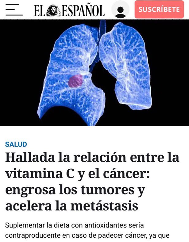 Paracelsvs2's tweet photo. Es justo al contrario. La megadosis de vitamina C se comporta como un antimetabolito de la glucosa. Inhibe la proliferación celular al sabotear la obtención de energía. Le célula cancerosa muere. https://t.co/qdDsjK6mtb