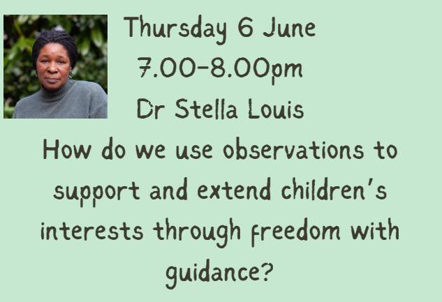 ⭐️ Looking forward to welcoming the amazing <a href="/dr_sramlouis/">Dr Stella Louis</a> to our <a href="/WestFroebel/">West Froebel Family</a> session on Thursday @ 7pm 
Invites were sent out across the West Partnership on Friday 🤩 <a href="/FroebelTrust/">Froebel Trust</a> 
<a href="/wp_education/">West Partnership</a> <a href="/RenCouncil/">RenCouncil</a>