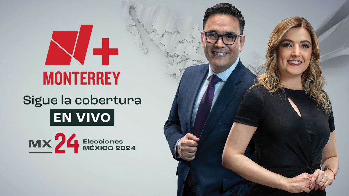 nmasmonterrey's tweet photo. EN VIVO: Elecciones en Nuevo León 2024. Sigue la cobertura desde cualquier lugar. N+ Monterrey, disponible en @ViX #EleccionesMx2024 | #DecideInformado https://t.co/BTNaQttd2c