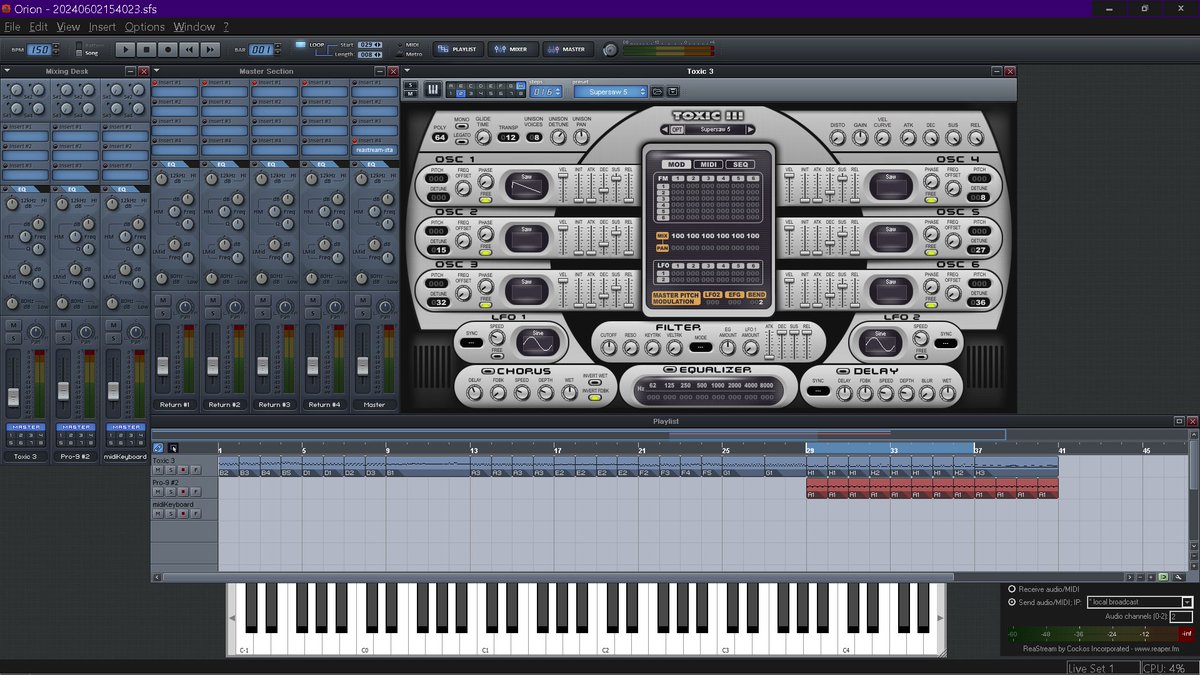 Thank you @plugins4free for the awesome virtual midi keyboard VST plugin.

Visualizing the #FutureFighter #soundtrack is on its wave.

#scifi  #fighting #game #pc #gamer #martialarts #indiedev #gamedev #AI #FGC  #indiefgc #indie #gameaudio #production #electronic #music
