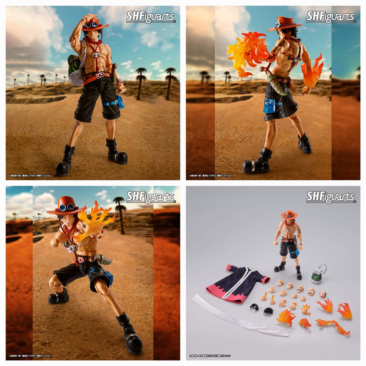 💥ALERT💥
#Statoversians!
👁🌛👁
     🫶
Bandai S.H.Figuarts One Piece Portgas D. ACE action figure officially revealed! Preorder tonight (6/3). 
 
Facial part for MONKEY.D.LUFFY ROMANCE DAWN also included. 
 
#portgasdace #onepiece #Bandai
#shfiguarts #tamashiinations
#import