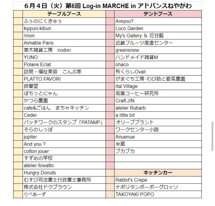明日！寝屋川市駅まえマルシェ出店します！
よろしくお願いします。
#ログインマルシェ
#マルシェ
#関西マルシェ
#大阪マルシェ
#寝屋川市
