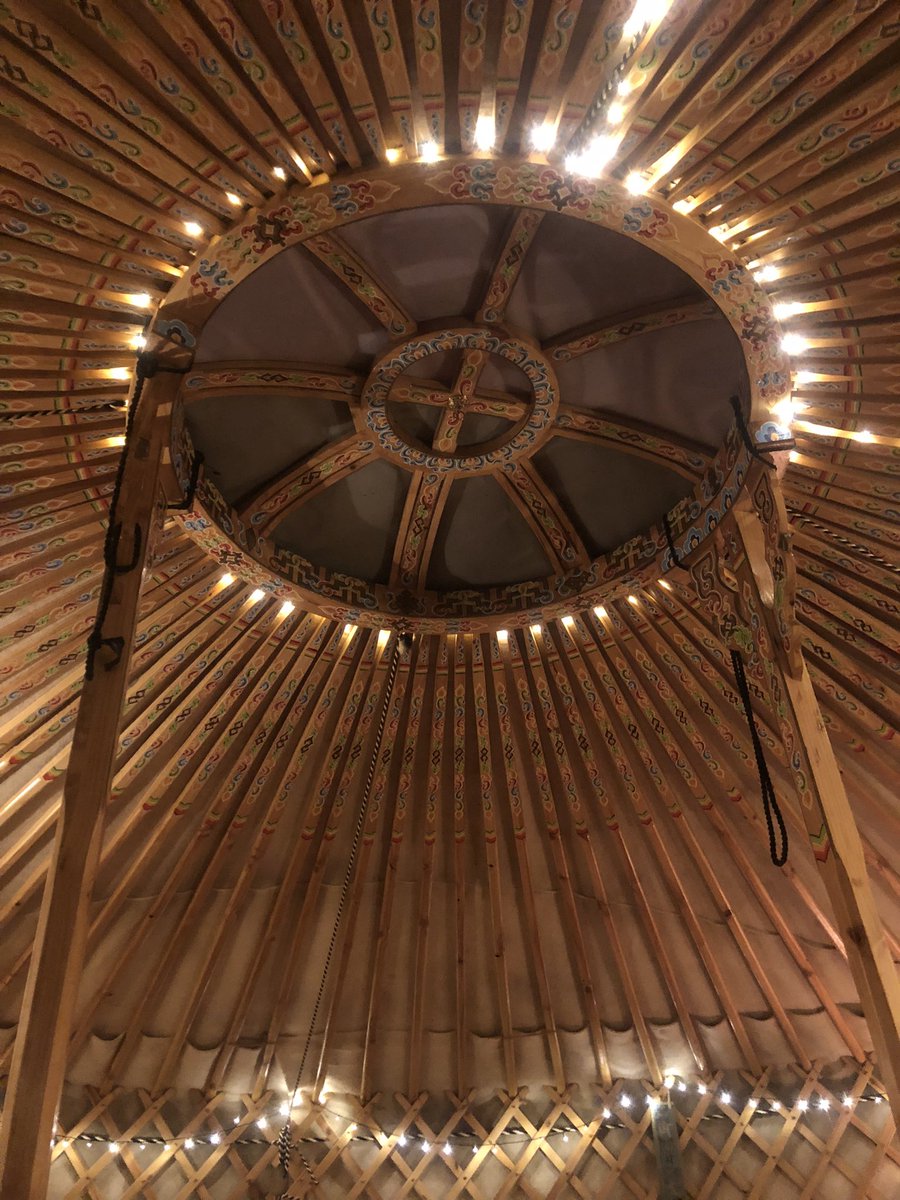 thomas_violence's tweet photo. my BEAUTIFUL WIFE surprised me with a stay in a yurt and we have been having a lovely time yurting it up. i feel very suited to the yurt lifestyle. i love yurts and I LOVE my WIFE! https://t.co/ubx1NJKOEL