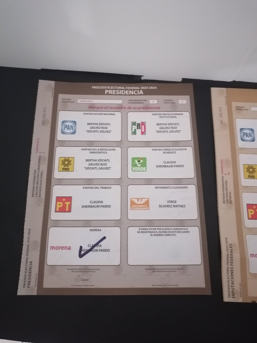 Por la consolidación de la #4taTransformación y el #PlanC mi voto desde Reynosa Tamaulipas por #MorenaVa