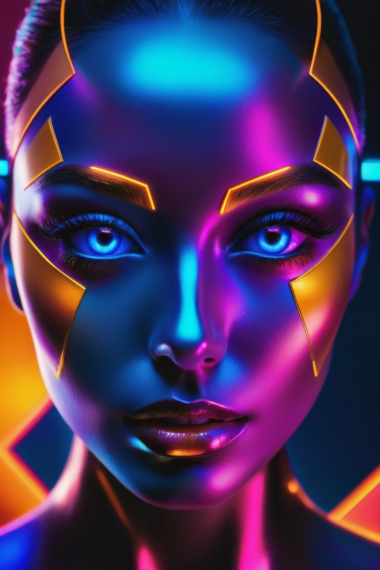 AirplaneS31's tweet photo. #PromptShare 🎨 in ALT
QT / Your art 🤖✨
#DigitalArt #SurrealArt #NeonEyes #SciFiArt #FuturisticFace #GlowingEyes #MetallicFace #VividColors #CloseUpPortrait #GeometricShapes #FloatingOrbs #DeepPurpleBackground #CelestialBodies #Otherworldly #HighQualityPhoto #ArtPhotography #ArtVolynsky