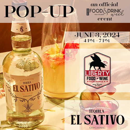 Kick-off Reno Food &amp; Drink Week with a bang at Liberty Food &amp; Wine Exchange for Monday Margs with El Sativo! Liberty will have their mouthwatering Prix Fixe Menu available and the El Sativo team will also host a special tasting pop-up.

Come by from 4-7 pm to join the fun!