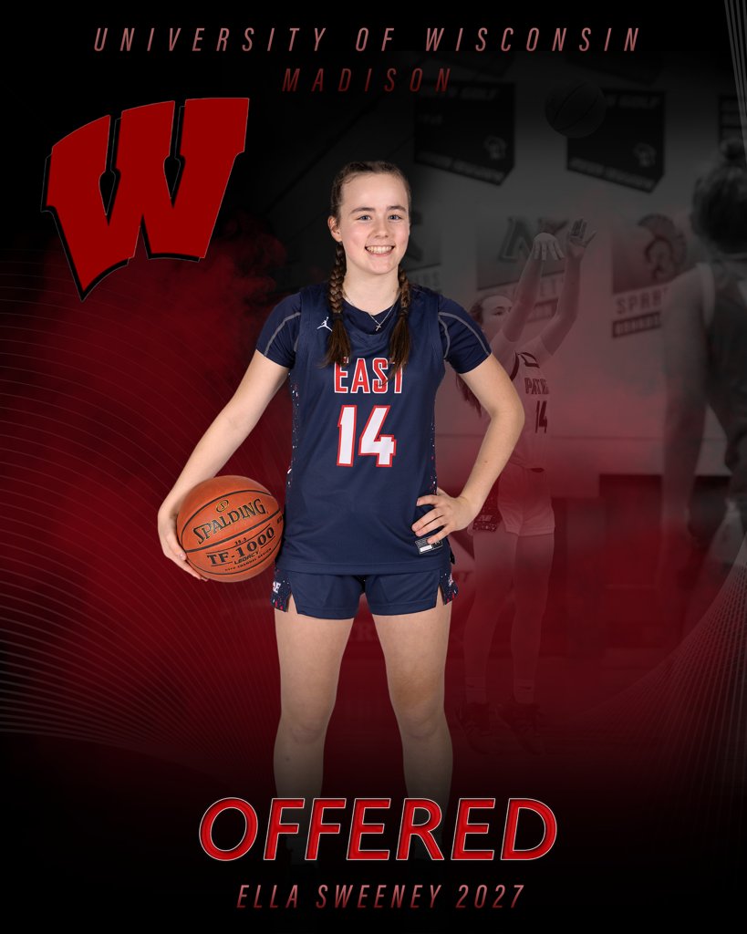 Ella Sweeney (@ellasween1) on Twitter photo After a great conversation with Coach Moseley (<a href="/marisamoseley/">marisa moseley</a>) and Coach McKeon (<a href="/MargaretMcKeon/">Margaret McKeon</a>), I'm excited to have received an offer from the University of Wisconsin! Thank you <a href="/BadgerWBB/">Wisconsin Women’s Basketball</a> coaches! On, Wisconsin! After a great conversation with Coach Moseley (<a href="/marisamoseley/">marisa moseley</a>) and Coach McKeon (<a href="/MargaretMcKeon/">Margaret McKeon</a>), I'm excited to have received an offer from the University of Wisconsin! Thank you <a href="/BadgerWBB/">Wisconsin Women’s Basketball</a> coaches! On, Wisconsin!