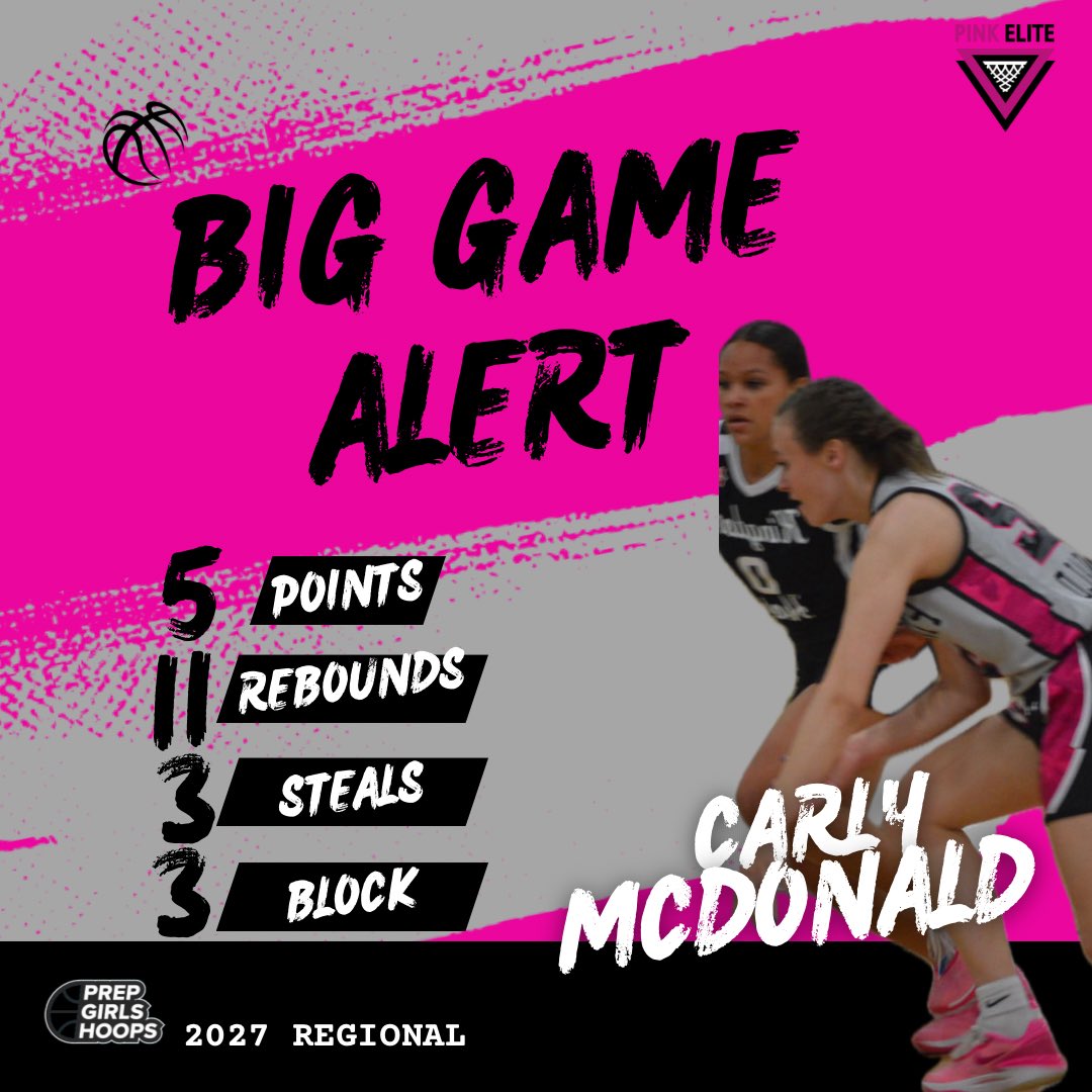 pinkelitebasketball (@pinkeliteclub) on Twitter photo BIG GAME ALERT 🚨 Carly McDonald owned the boards vs NWI Select <a href="/PGHIllinois/">Prep Girls Hoops Illinois</a> Midwest Extravaganza. She was determined to make the stops! WE SEE YOU CARLY 👀 @carly_mcd_22 BIG GAME ALERT 🚨 Carly McDonald owned the boards vs NWI Select <a href="/PGHIllinois/">Prep Girls Hoops Illinois</a> Midwest Extravaganza. She was determined to make the stops! WE SEE YOU CARLY 👀 @carly_mcd_22