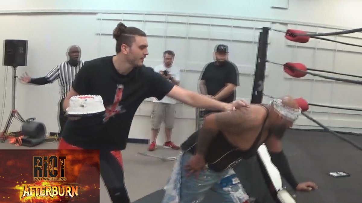 How did The Kickstarter, Jacob Guile celebrate D.Ramos's birthday?
See the aftermath of this on a new episode of <a href="/RiotpwOfficial/">Riot Pro Wrestling</a>  Afterburn premiering tonight at 7pm
youtu.be/1NC7JQCodfU