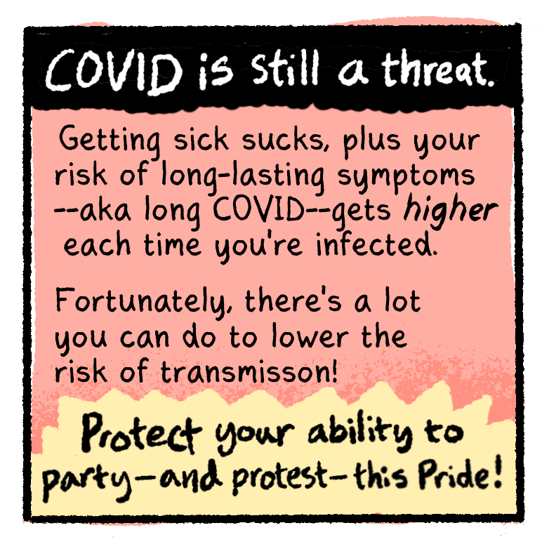 hello fellow queers, it's time for a 
🌈 COVID-Safer Pride Guide! 🌈
[1/3]
