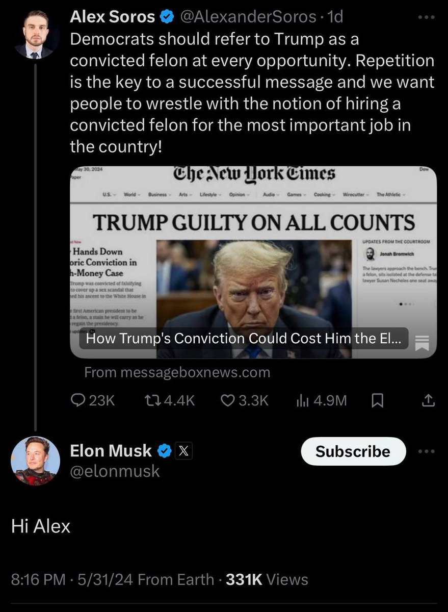 RealFletch17's tweet photo. Based on this tweet
Do you think Elon is
For Trump or Biden https://t.co/eDoxhLAIly