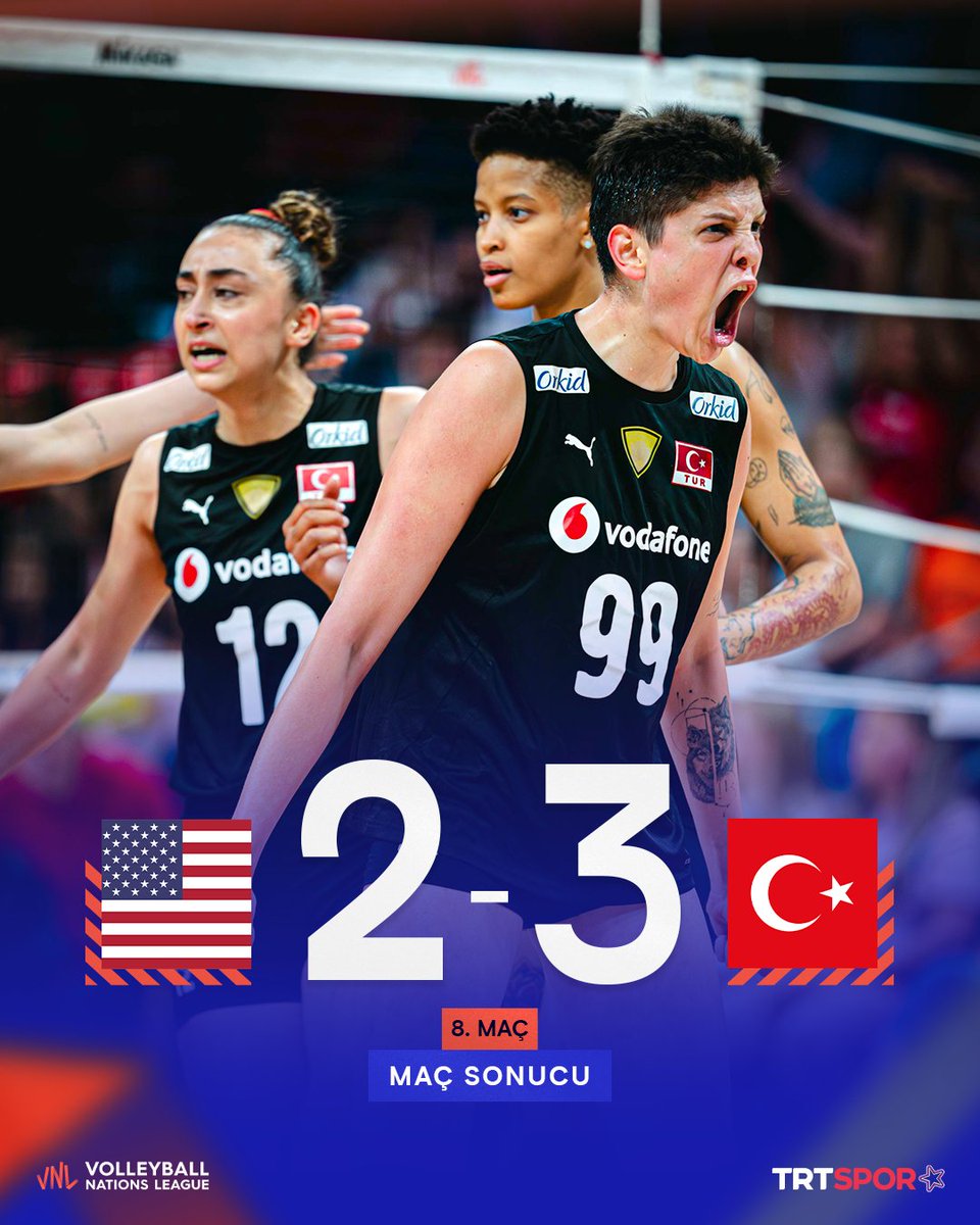 🇹🇷 BU TAKIM TEXAS'TA KAYBETMİYOR!

🏐 Filenin Sultanları, Voleybol Milletler Ligi'nin ikinci haftasının son maçında ABD'yi 3-2 mağlup etti, muhteşem hatıralarımızın başkenti Texas'taki galibiyet serisini sürdürdü!

🆚 21-25, 25-20, 25-21, 12-25, 15-12