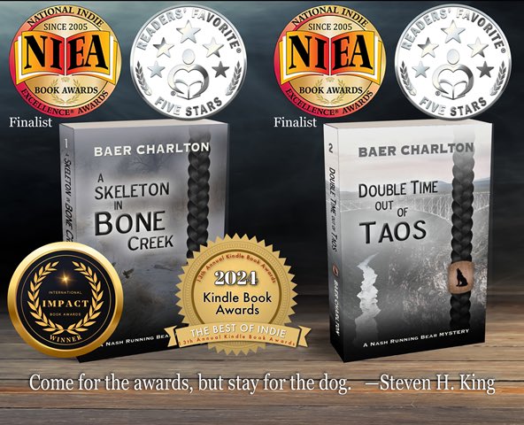 Congratulations Baer Charlton for scoring new awards for the Nash Running Bear mysteries A Skeleton in Bone Creek and Double-Time Out of Taos. My top-selling audiobooks and my favorite characters to narrate. #lgbtliterature #audiobooknarrator #lgbtqStories