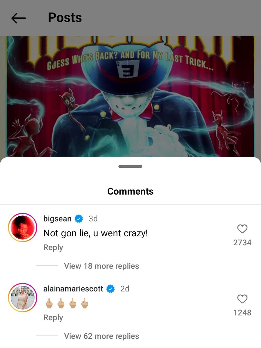 EminemMedia_'s tweet photo. Just noticed that Alaina commented under her father's Instagram post lmao 

#Houdini #Eminem #TheDeathOfSlimShady https://t.co/Fgun8S1VhE